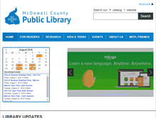 Tablet Screenshot of mcdowellpubliclibrary.org